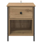 Bedside Cabinet with Drawer 2 pcs Artisan Oak 40 x 42 x 50 cm