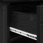 Bedside Cabinet 2 pcs Black Oak 40 x 42 x 50 cm Engineered Wood