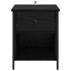 Bedside Cabinet 2 pcs Black Oak 40 x 42 x 50 cm Engineered Wood