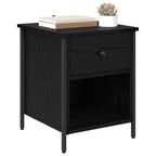 Bedside Cabinet 2 pcs Black Oak 40 x 42 x 50 cm Engineered Wood