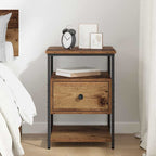 Bedside Cabinet Old Wood 40 x 42 x 56 cm Engineered Wood