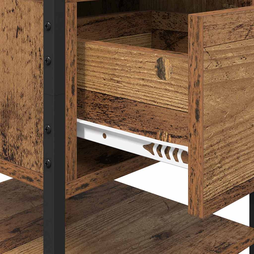 Bedside Cabinet 2 pcs Old Wood 40 x 42 x 56 cm Engineered Wood