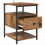 Bedside Cabinet 2 pcs Old Wood 40 x 42 x 56 cm Engineered Wood