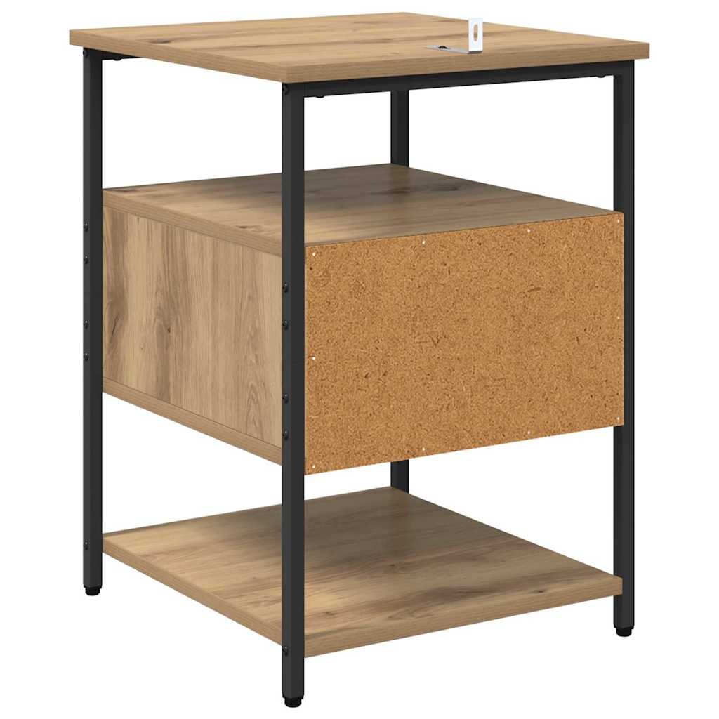 Bedside Cabinet with Drawer 2 pcs Artisan Oak 40 x 42 x 56 cm