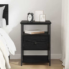Bedside Cabinet Black Oak 40 x 42 x 56 cm Engineered Wood