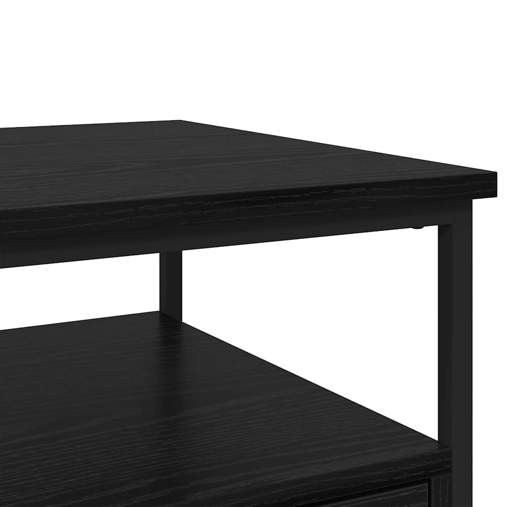 Bedside Cabinet 2 pcs Black Oak 40 x 42 x 56 cm Engineered Wood