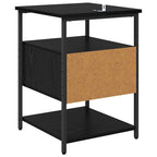 Bedside Cabinet 2 pcs Black Oak 40 x 42 x 56 cm Engineered Wood