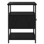 Bedside Cabinet 2 pcs Black Oak 40 x 42 x 56 cm Engineered Wood