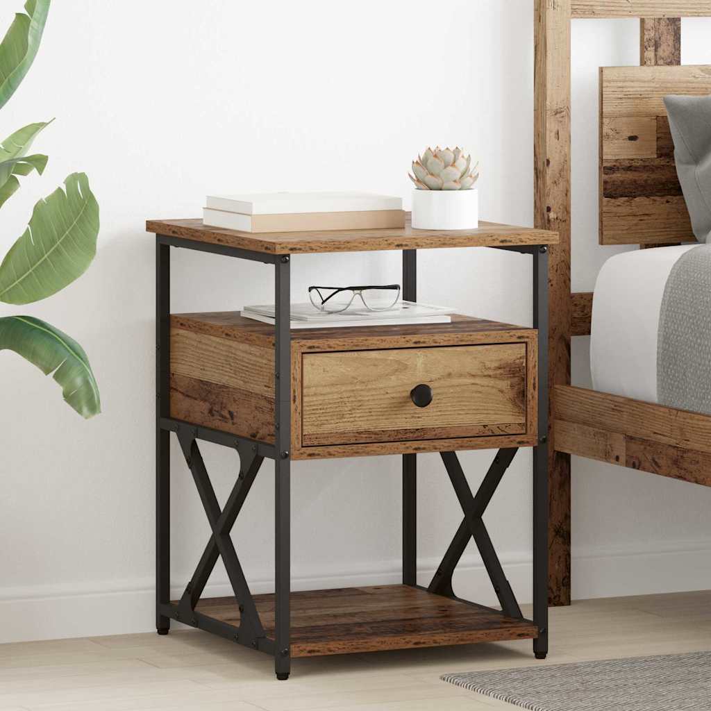 Bedside Cabinet Old Wood 40 x 42 x 55 cm Engineered Wood