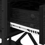 Bedside Cabinet Black Oak 40 x 42 x 55 cm Engineered Wood