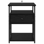 Bedside Cabinet 2 pcs Black Oak 40 x 42 x 55 cm Engineered Wood