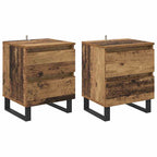Bedside Cabinet 2 pcs Old Wood 40 x 35 x 50 cm Engineered Wood
