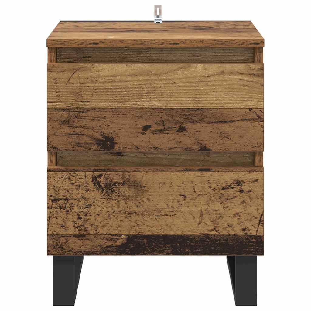Bedside Cabinet 2 pcs Old Wood 40 x 35 x 50 cm Engineered Wood