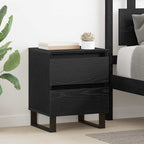 Bedside Cabinet 2 pcs Black Oak 40 x 35 x 50 cm Engineered Wood