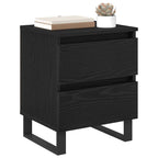 Bedside Cabinet 2 pcs Black Oak 40 x 35 x 50 cm Engineered Wood