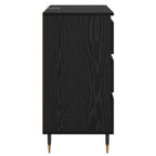 Sideboard with Drawer Black Oak 60 x 35 x 70 cm Engineered Wood