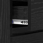 Sideboard with Drawer Black Oak 60 x 35 x 70 cm Engineered Wood