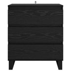 Sideboard with Drawer Black Oak 60 x 35 x 70 cm Engineered Wood
