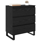Sideboard with Drawer Black Oak 60 x 35 x 70 cm Engineered Wood