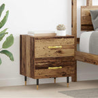 Bedside Cabinet with Drawer 2 pcs Old Wood 40 x 35 x 47.5 cm