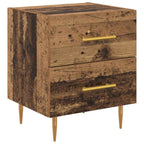 Bedside Cabinet with Drawer 2 pcs Old Wood 40 x 35 x 47.5 cm
