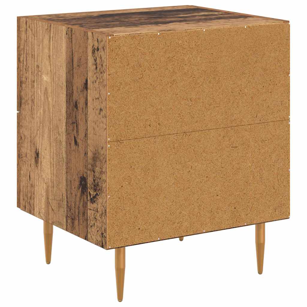 Bedside Cabinet with Drawer 2 pcs Old Wood 40 x 35 x 47.5 cm