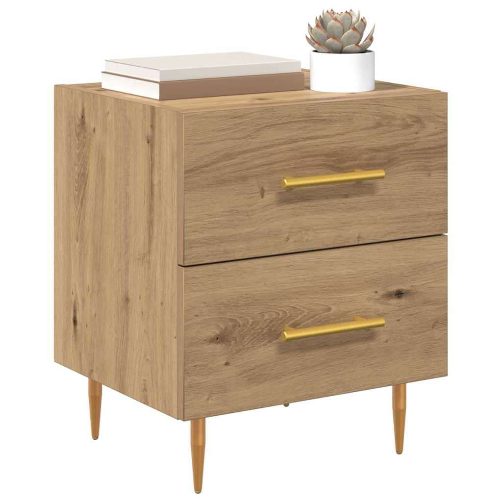 Bedside Cabinet with Drawer 2 pcs Artisan Oak 40 x 35 x 47.5 cm