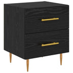 Bedside Cabinet Black Oak 40 x 35 x 47.5 cm Engineered Wood