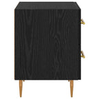 Bedside Cabinet with Drawer 2 pcs Black Oak 40 x 35 x 47.5 cm