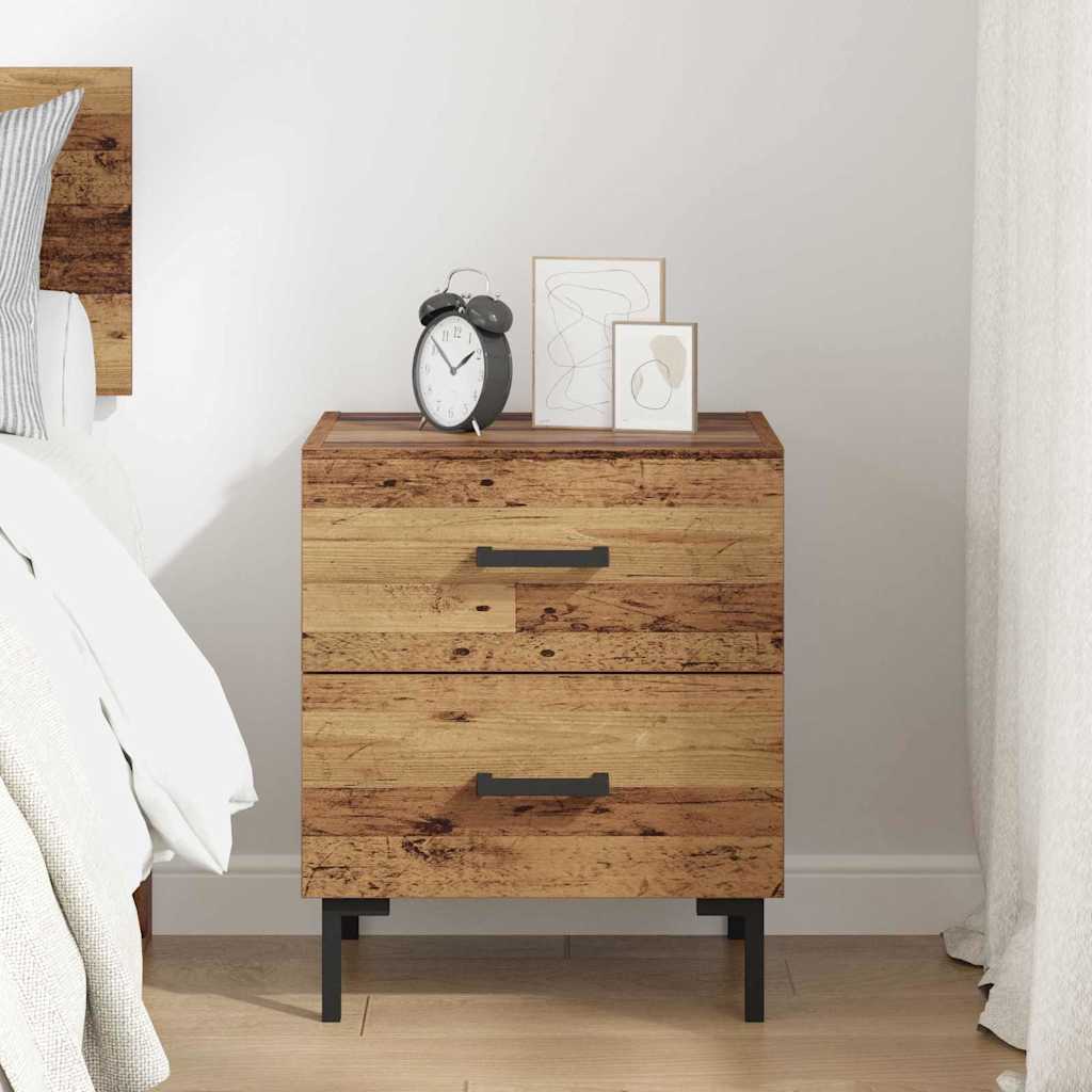 Bedside Cabinet Old Wood 40 x 35 x 47.5 cm Engineered Wood
