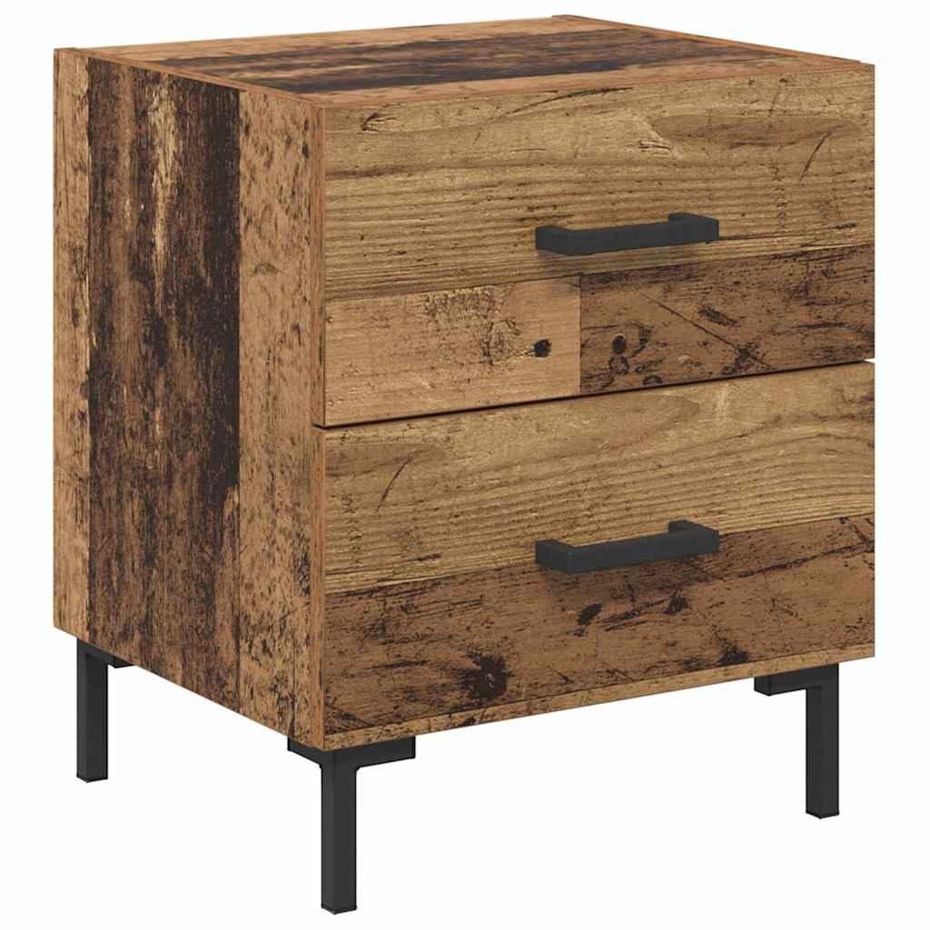 Bedside Cabinet with Drawer 2 pcs Old Wood 40 x 35 x 47.5 cm
