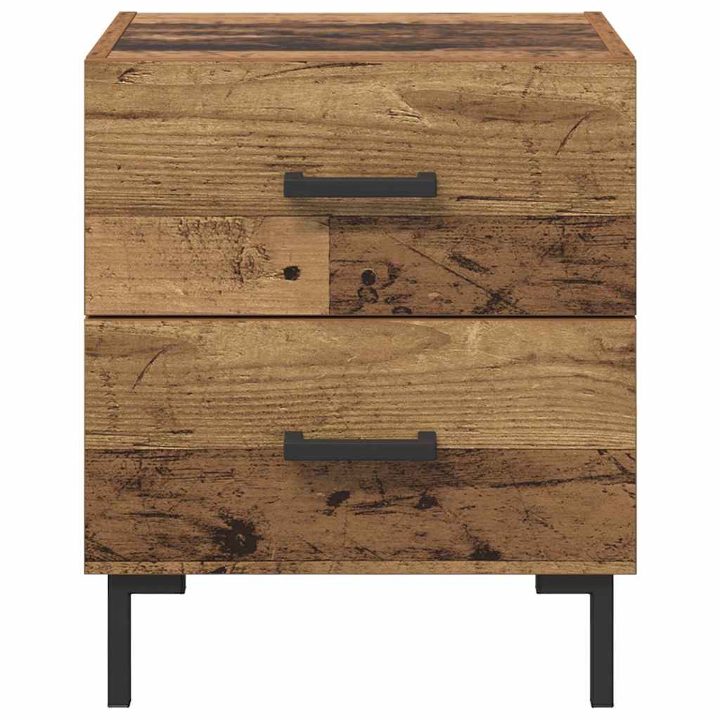 Bedside Cabinet with Drawer 2 pcs Old Wood 40 x 35 x 47.5 cm