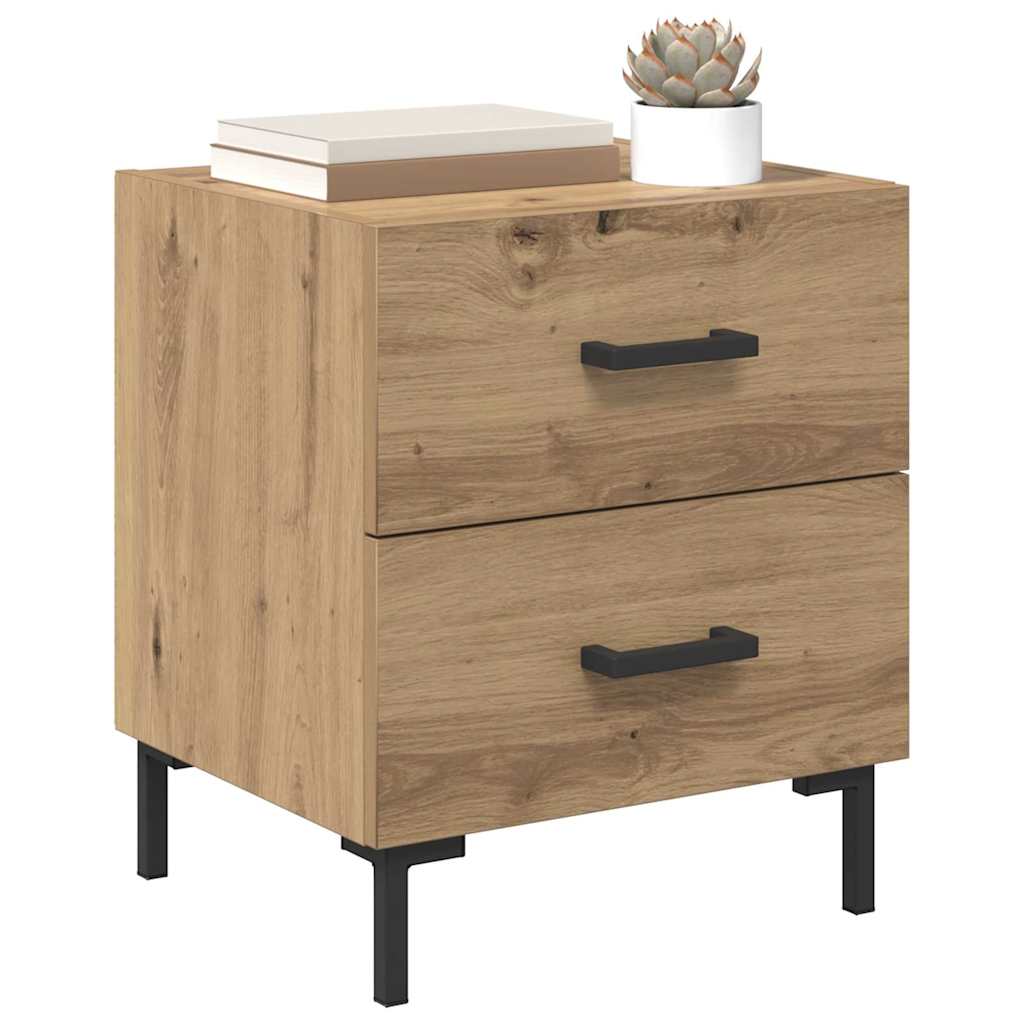 Bedside Cabinet with Drawer 2 pcs Artisan Oak 40 x 35 x 47.5 cm