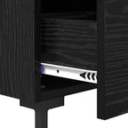 Bedside Cabinet Black Oak 40 x 35 x 47.5 cm Engineered Wood