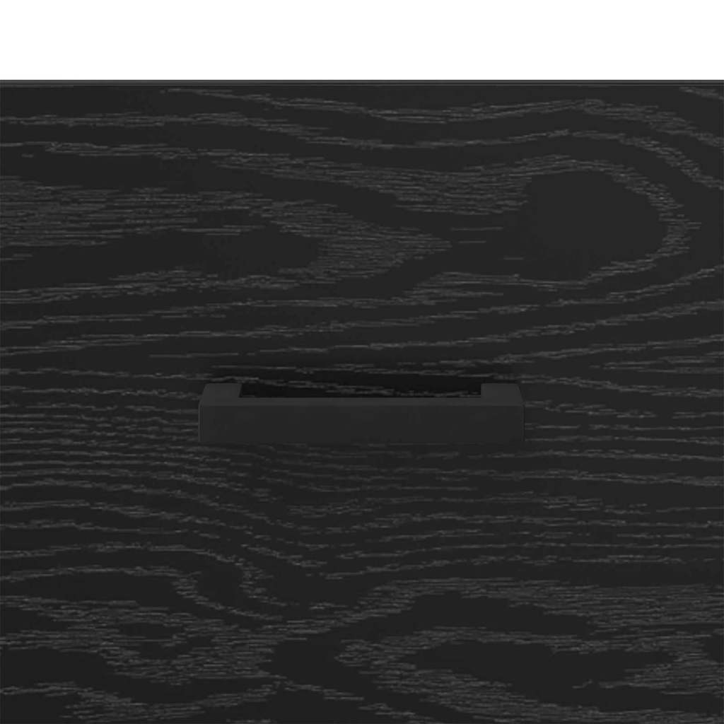 Bedside Cabinet Black Oak 40 x 35 x 47.5 cm Engineered Wood