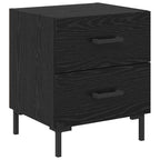 Bedside Cabinet Black Oak 40 x 35 x 47.5 cm Engineered Wood
