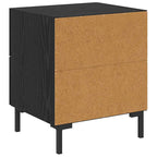 Bedside Cabinet Black Oak 40 x 35 x 47.5 cm Engineered Wood