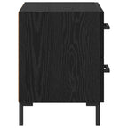 Bedside Cabinet with Drawer 2 pcs Black Oak 40 x 35 x 47.5 cm