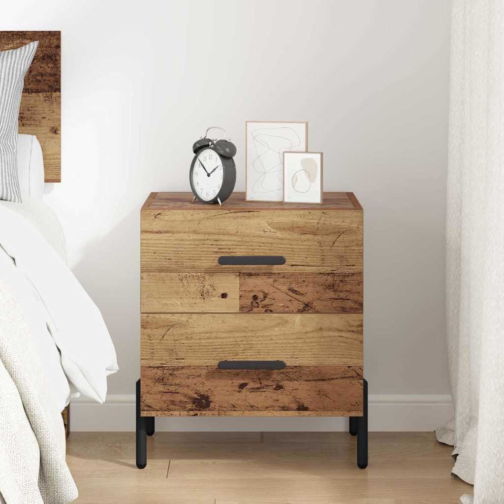 Bedside Cabinet Old Wood 40 x 35 x 47.5 cm Engineered Wood