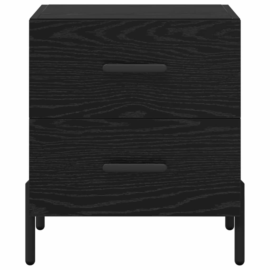 Bedside Cabinet Black Oak 40 x 35 x 47.5 cm Engineered Wood