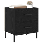 Bedside Cabinet Black Oak 40 x 35 x 47.5 cm Engineered Wood