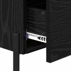 Bedside Cabinet with Drawer 2 pcs Black Oak 40 x 35 x 47.5 cm