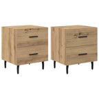 Bedside Cabinet with Drawer 2 pcs Artisan Oak 40 x 35 x 47.5 cm