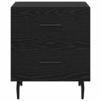 Bedside Cabinet Black Oak 40 x 35 x 47.5 cm Engineered Wood