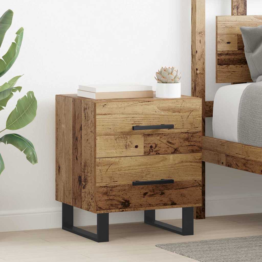 Bedside Cabinet Old Wood 40 x 35 x 47.5 cm Engineered Wood