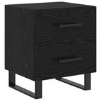 Bedside Cabinet Black Oak 40 x 35 x 47.5 cm Engineered Wood