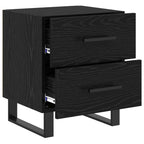 Bedside Cabinet Black Oak 40 x 35 x 47.5 cm Engineered Wood