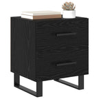 Bedside Cabinet Black Oak 40 x 35 x 47.5 cm Engineered Wood