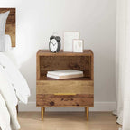 Bedside Table Brown 40 x 35 x 47.5 cm Engineered Wood