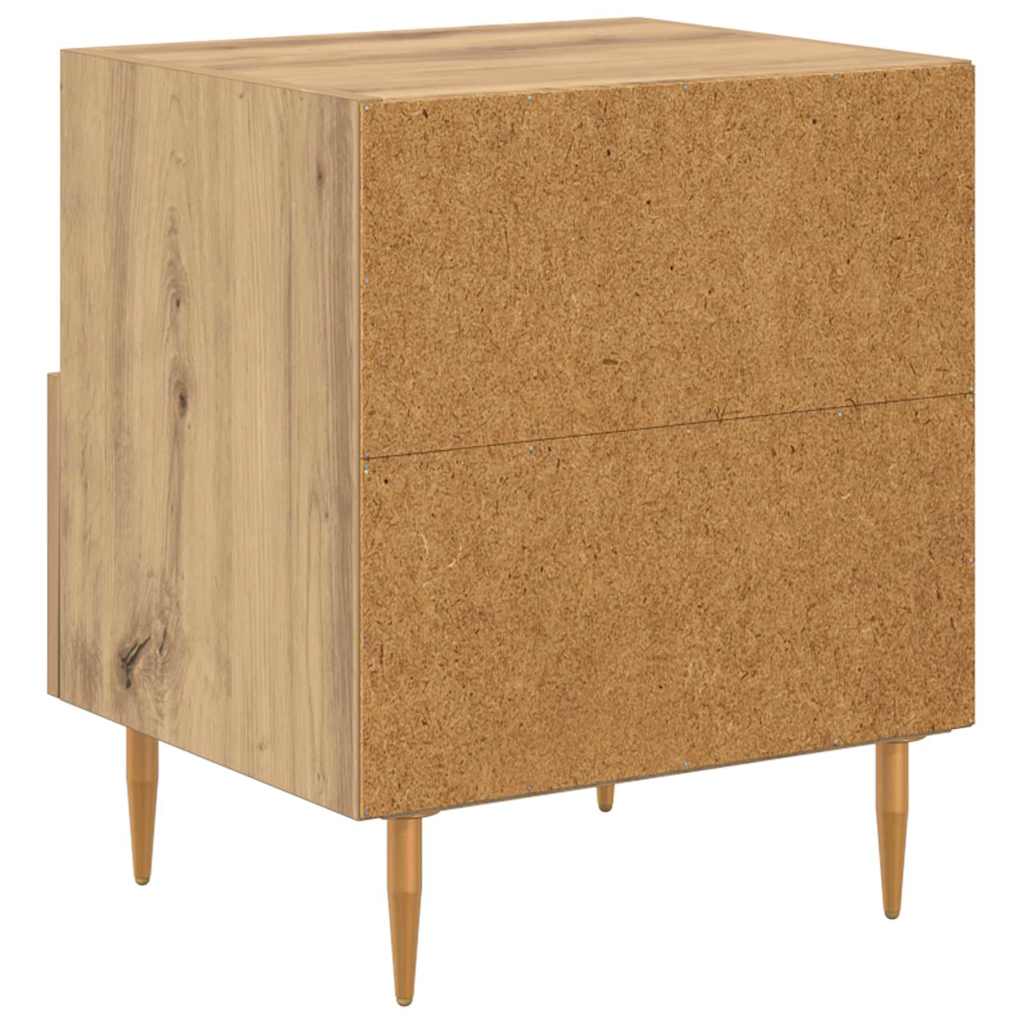 Bedside Table 2 pcs Brown 40 x 35 x 47.5 cm Engineered Wood